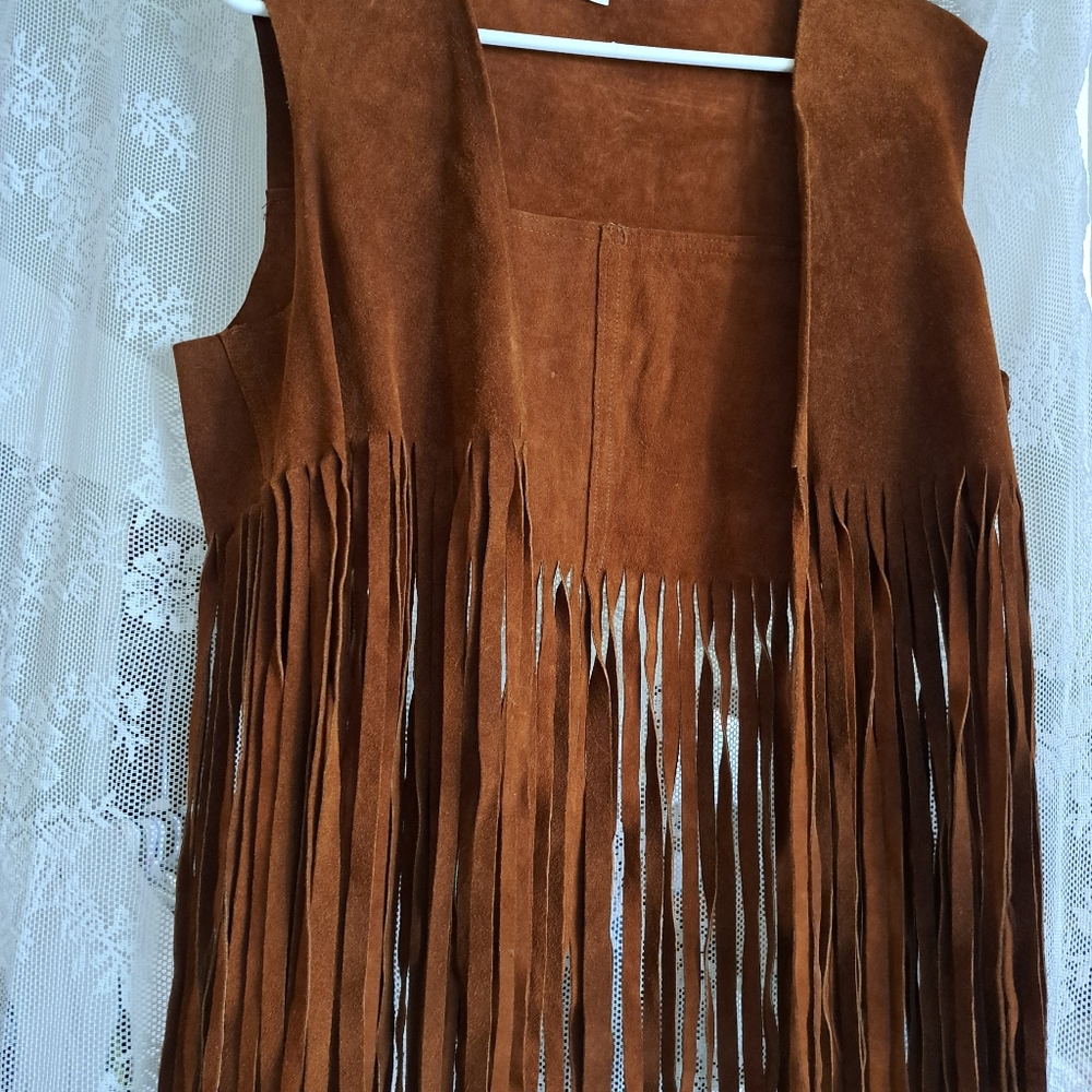 Vintage 60s-70s Brown Fringe Vest